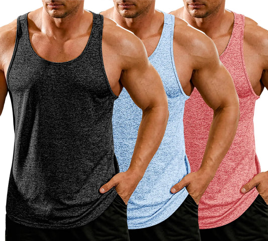 COOFANDY Mens Y Back Tank Tops Sleeveless Gym Shirt Stretch Fit Tank top Sleeveless Exercise T Shirts